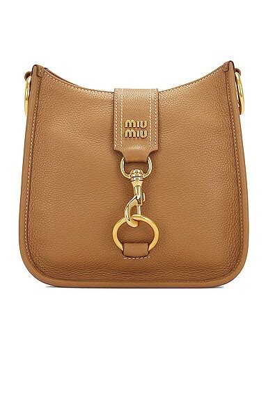 miu miu saddle bag|Miu miu Crossbody Tan Leather Saddle Bag.